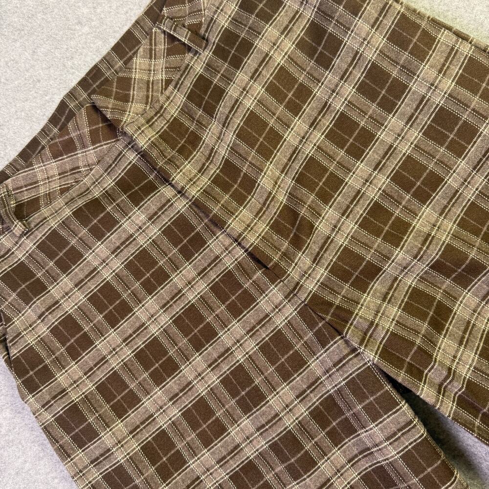 Emory Park Brown Plaid Pants Womens Medium NWT High Rise Straight Leg Academia